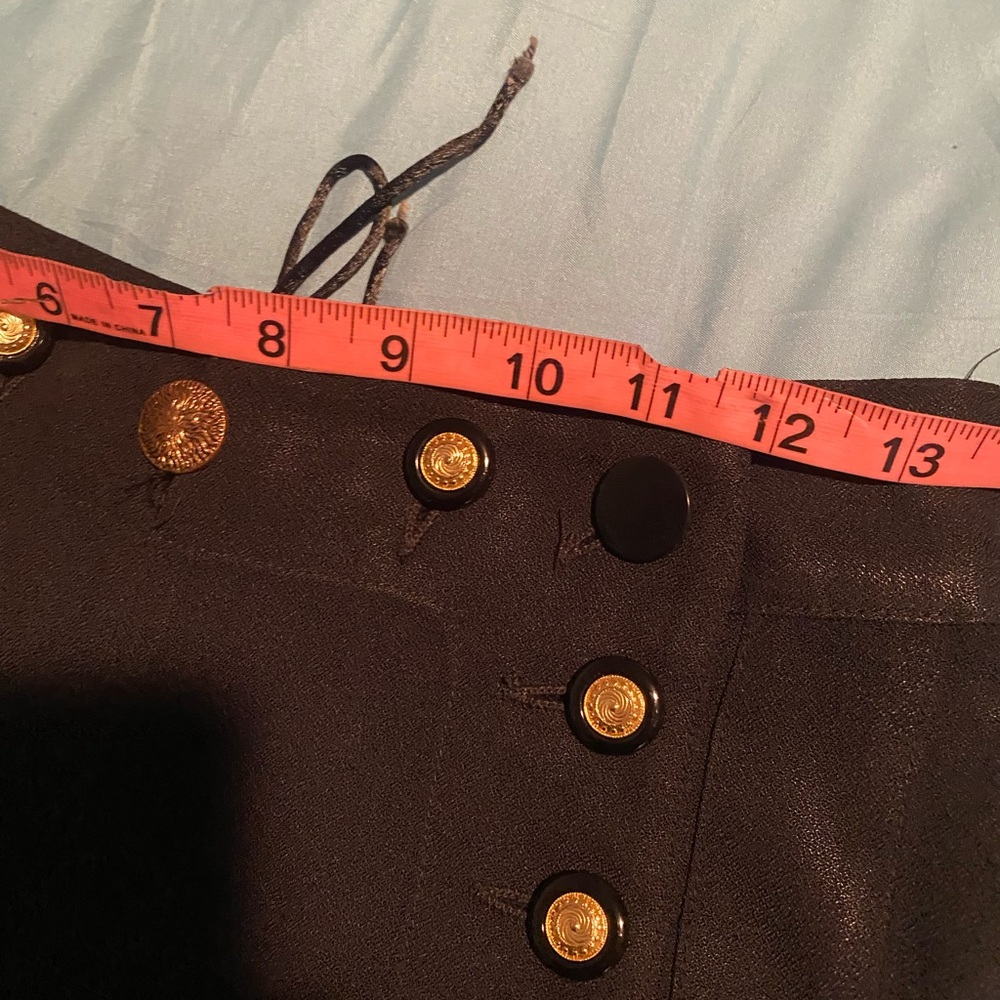 Vintage sailor pants. Blue black crêpe machine.⚓️tie up back  very unique. - Picture 4 of 11